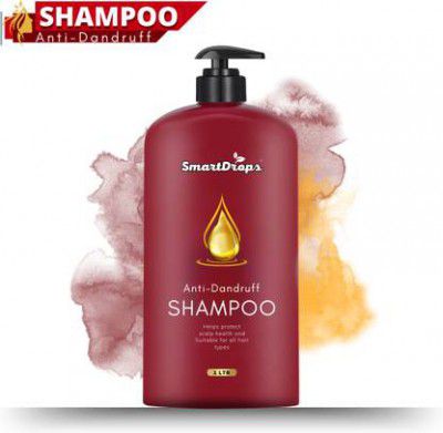 smartdrops All Type of Hair Problem Herbal Natural Anti Dandruff Hair Shampoo  (1 L)