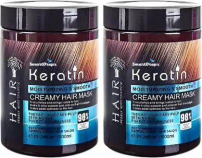 smartdrops Keratin Hair Mask for Moisturizing & Smooth Hair, (Pack of 2)  (1000 g)