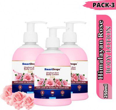 smartdrops Rose Body Lotion Nourish Your Skin with Fragrance of Freshly Blooming Roses (750 ml)