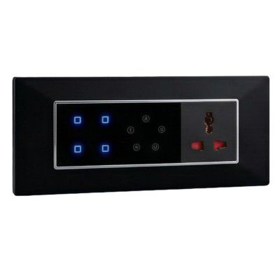 Smarteefi Touch 5 Port Modular WiFi Smart Switch Board (Size: 6M (220mmx90mmx40mm))
