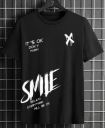 Smartees Men Printed Round Neck Cotton Blend Black T-Shirt...