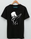 Smartees Men Printed Round Neck Cotton Blend Black T-Shirt...