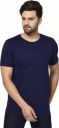 Smartees  Men Solid Round Neck Cotton Blend Blue T-Shirt...