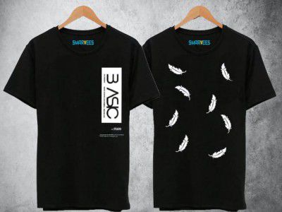 Smartees  Pack of 2 Men Printed Round Neck Cotton Blend Black T-Shirt