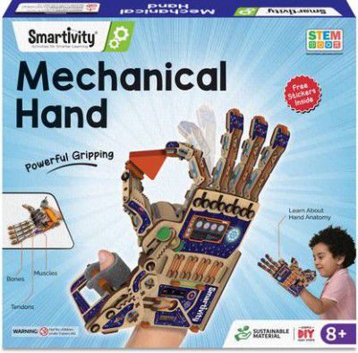 Smartivity Robotic Mechanical Hand STEM DIY Fun Toys, Educational & Construction based Activity Game for Kids 8 to 14 (Multicolor)
