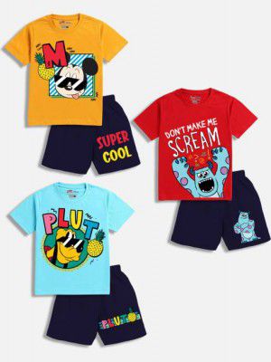 SmartRAHO  Boys Casual T-shirt Shorts (Multicolor)