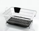 SmartSlide Stainless Steel Dish Drainer Rack with Drip Tray (22L x 17W x 9H inches)...