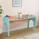 Smartsters Multi-Utility Study Table with Storage, Engineered Wood, 59x48x23 Inches, Cubby, Twin Seater Computer Desk with Compartments for Students. Chair Not Included...