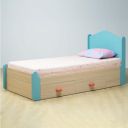 Smartsters Single Bed with Storage for Kids | 40 x 81 x 38 inches | Easy Pull-Out Storage
