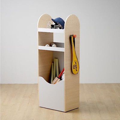 Smartsters Sports Storage Organizer for Kids | Open Shelves & Cabinet with Hooks | Open Bottom Shelf