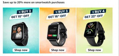 Smartwatch: Buy 4 Get Extra 22% Discount 