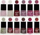 SMC Fabia Platinum Collection 6 ml each Set of 12 High Shine Long Lasting Nail Polish Colors,01480...