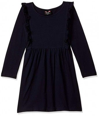 Smiling Bows Girls Cotton Knee-Length Dress