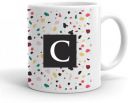 SMIZE Alphabatic C Print Birthday anniversary Gift For Friend Relative Ceramic Coffee Mug  (330 ml)...