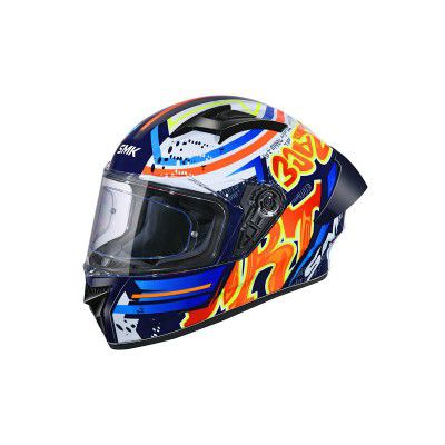 SMK Helmets Stellar Sports Graffiti Full FACE Helmet with PINLOCK Fited (580MM) - L