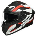 SMK Typhoon Azonix ISI, DOT & ECE 06 Certified Helmet with Dual Visor MATT Black & White - S