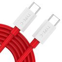 SML Oneplus Original 65W Type C To C Warp/Dash/Supervooc Fast Charging Cable Compatible With One Plus 12,12R,11,11R,10,10 Pro,10T,9,9R,9Rt 5G,8,8 Pro,Nord,Ce 2 Lite 5G,3.3Ft Usb C Type Cable-Red...