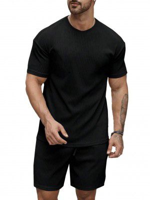 SMOWKLY Men Cotton Pajama Set|| T-Shirt And Shorts Set For Men||Night Wear For Men||Night Suit For Men