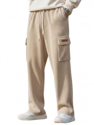 SMOWKLY Men's Corduroy Pants | Men’s Casual Trouser Regular Fit 