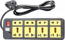 Smuf Lightweight 8 Socket Extension Board Power Strip with Master Switch 3 Meter Cord Length, Power Indicator (Black, Yellow, 3 m)...