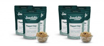 Snackible Manchurian Popped Chips (Pack of 6) - 6x30gm | Puffed | Vegan | Low Sugar | Gluten Free