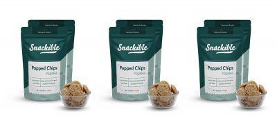 Snackible Paprika Popped Chips (Pack of 6) - 6x30gm | Puffed | Low Sugar | Vegan | High Fibre