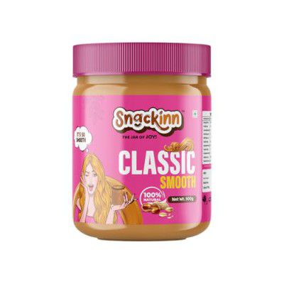 SNACKINN CLASSIC SMOOTH PEANUT BUTTER (500 GM)