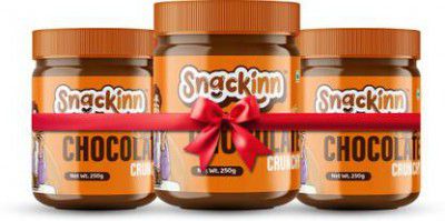 snackinn Peanut Butter Combo Pack Chocolate Crunchy | 3 Jars 250g Each  (750 g, Pack of 3)