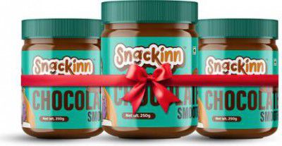 snackinn Peanut Butter Combo Pack Chocolate Smooth | 3 Jars 250g Each  (750 g, Pack of 3)