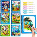 SNAPTRON Return Gifts For Birthday For Kids Party Bulk - 6 Set Of Water Coloring Books With Kids, Water Doodle Book Toys For 3 4 5 6 7 For Birthday Return Gifts For Kids Children Girls, Boys,Clear...