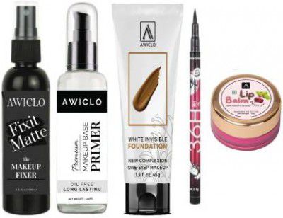 snatch Fixer & primer & foundation & lipbalm & eyeliner