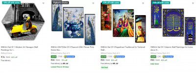 Flipkart: Upto 87% OFF On Set Of 3 Paintings | Starts At ₹67