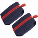 SNDIA Pack of 2 Reusable Shoe Bag for Travel & Storage Travel Organizer (40x13x18cm, Blue & Red)...