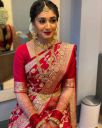SNH EXPORT Woven Banarasi Silk Blend Saree  (Red)...