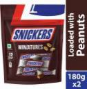 Snickers Miniatures Peanut Filled Chocolates Bars, Loaded with Nougat & Caramel  (2 x 180 g)...