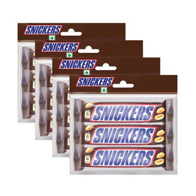 Snickers Peanut Filled Chocolates - 150g (Pack of 4)