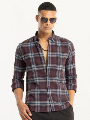Snitch Classic Tartan Checked Pure Cotton Shirt