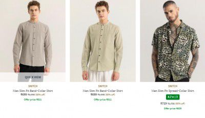 Snitch Collar Shirt Upto 70% Off