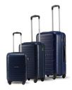 SNITCH Loop 3Pc Set Blue Polypropylene Hard Travel Suitcase...