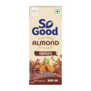 So Good Plant Based Almond Beverage Chocolate 200 ml | Lactose Free | Gluten Free | No Preservatives | Zero Cholesterol | Dairy Free| Source of Calcium & Vitamins...