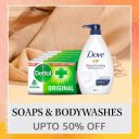 Soaps & Bodywashes @ up to 50% Discount...