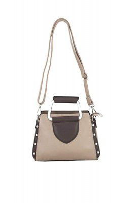 Social Blingz Womens Leather Work Ritual Hand Carry Sling Bag (Brown)