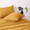 Soft Pillow Covers 20 x 30 Inches - Egyptian Cotton 600 Thread Count Set of 2 Pillow Cover Set Envelope Closure Hotel Quality Pillowcase - Gold...