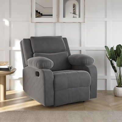 Softland Oscar Single Seater Fabric Manual Recliner (Grey)