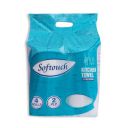 Softouch 2 Ply Kitchen Tissue/Towel Paper Roll, soft and highly absorbent - 4 Rolls (65 Pulls Per Roll, 260 Sheets) ...