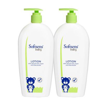 Softsens Baby Nourishing Lotion with Milk Cream & Shea Butter 400ml (Pack of 2)