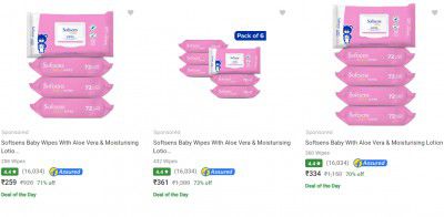 Softsens Baby Wipes Upto 73% Off