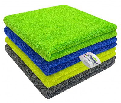 SOFTSPUN Microfiber Cleaning Cloths, 4pcs 40x40cms 340GSM