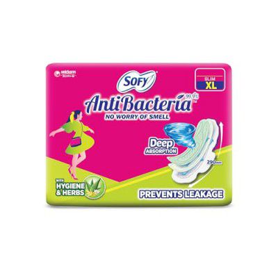 Sofy Women Anti Bacteria Extra Long Sanitary Pads, X-Large, Pack Of 48 + 2 Over night pads Free