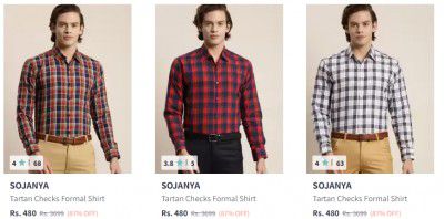 SOJANAY Formal Shirts For Men Upto 87% Off |Starts Rs 480